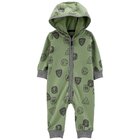 CARTER'S Overal bez nožičiek s kapucňou GreenGrey chlapec NB/ veľ. 56