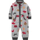 CARTER'S Overal na zips prechodný Grey Reindeer chlapec NB/ veľ. 56