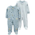 CARTER'S Overal na zips Sleep&Plays Blue Dino chlapec LBB 2ks PRE, veľ. 46