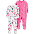 CARTER'S Overal na zips Sleep&Plays Flowers and Dots dievča LBB 2ks PRE, veľ. 46