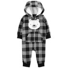 CARTER'S Overal zips prechodný PlaidBear chlapec 3 m /veľ. 62