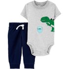 CARTER'S Set 2dílný body, kalhoty Dinosaur chlapec 9 m/vel. 74