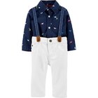 CARTER'S Set 2dielny košeľa, nohavice Dinosaur chlapec 24 m /veľ. 92