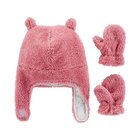 CARTER'S Set 2dílný sherpa čepice-rukavice-růžová, 0-9 m/vel. 74 CARTER'S Set 2dílný sherpa čepice-rukavice-růžová, 0-9 m/vel. 74