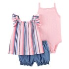 CARTER'S Set 3dílný body tílko, tunika, kalhoty kr. Pink Stripe dívka 6 m, vel. 68 CARTER'S Set 3dílný body tílko, tunika, kalhoty kr. Pink Stripe dívka 6 m, vel. 68