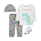 CARTER'S Set 4dílný tričko, kalhoty, čepice, ponožky Dinosaur kluk 12 m/vel. 80