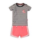 DIRKJE Set 2dielny C-SO JOYFUL LETS ROCK 86 White/Black-Pink