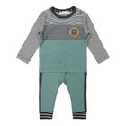 DIRKJE Set 2.d tričko dl. rukáv + nohavice Lev Mint chlapec 56