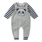 DIRKJE Set 2.d tričko dl. rukáv + nohavice s trakmi Panda chlapec 56