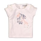 DIRKJE Tričko krátky rukáv C-SO SOFT WHO RUN THE WORLD 86 White