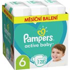 PAMPERS Active Baby Pleny jednorázové 6 (13-18 kg) 128 ks - MĚSÍČNÍ ZÁSOBA