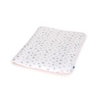 CEBA Poťah na mäkkú prebaľovaciu podložku (50x70) 2 ks Grey Stars+Pink Stars