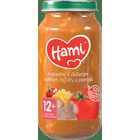HAMI Príkrm mäsovo-zeleninový Makaróny s duseným bravčovým, paradajkami a paprikou 250g HAMI Príkrm mäsovo-zeleninový Makaróny s duseným bravčovým, paradajkami a paprikou 250g