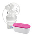 CHICCO Odsávačka mateřského mléka elektrická přenosná Travel Pink USB CHICCO Odsávačka mateřského mléka elektrická přenosná Travel Pink USB