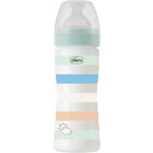 CHICCO Láhev kojenecká Well-being silikon 250 ml kluk CHICCO Láhev kojenecká Well-being silikon 250 ml kluk