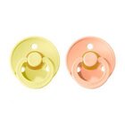 BIBS Colour cumlíky z prírodného kaučuku 2 ks veľ. 1 Sunshine / Peach Sunset