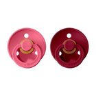 BIBS Colour dudlíky z přírodního kaučuku 2 ks vel. 2 Coral / Ruby BIBS Colour dudlíky z přírodního kaučuku 2 ks vel. 2 Coral / Ruby