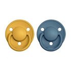 BIBS De Lux dudlíky z přírodního kaučuku 2 ks vel. 1 Mustard / Petrol BIBS De Lux dudlíky z přírodního kaučuku 2 ks vel. 1 Mustard / Petrol