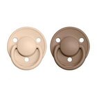 BIBS De Lux cumlíky z prírodného kaučuku 2 ks veľ. 1 Vanilla / Dark Oak