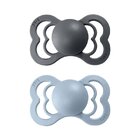 BIBS Supreme dudlíky z přírodního kaučuku 2 ks - vel. 1 Iron / BabyBlue BIBS Supreme dudlíky z přírodního kaučuku 2 ks - vel. 1 Iron / BabyBlue