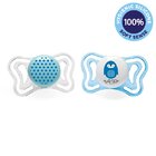 CHICCO Šidítko Physio Light silikonové 2-6m chlapec - tečky/tučňák 2 ks CHICCO Šidítko Physio Light silikonové 2-6m chlapec - tečky/tučňák 2 ks