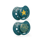 LOVI Dudlík silikonový dynamický Stardust 18m+ 2 ks zelený LOVI Dudlík silikonový dynamický Stardust 18m+ 2 ks zelený