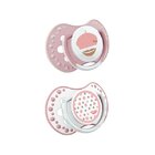 LOVI Dudlík silikonový dynamický RETRO 3-6m 2 ks růžová