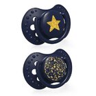 LOVI Dudlík silikonový dynamický Stardust 3-6m modrý 2 ks LOVI Dudlík silikonový dynamický Stardust 3-6m modrý 2 ks