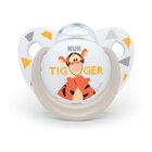 NUK Dudlík Disney - Medvídek Pú, silikon, V1 (0-6 m.) šedý + box