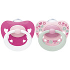 NUK Dudlík Signature 6-18m box dívka 2 ks NUK Dudlík Signature 6-18m box dívka 2 ks
