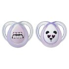TOMMEE TIPPEE Cumlík CTN silikón Any Time 2 ks 0-6m panda fialové