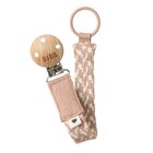 BIBS Klip na dudlík Paci Braid, Blush/ Ivory BIBS Klip na dudlík Paci Braid, Blush/ Ivory
