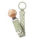 BIBS Klip na dudlík Paci Braid, Sage/ Ivory BIBS Klip na dudlík Paci Braid, Sage/ Ivory