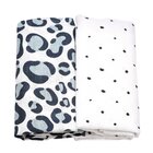 MOTHERHOOD Zavinovačka bavlnená mušelínová 2ks Dark Blue Ocelot 100x120 cm