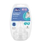CHICCO Dudlík na láhev Perfect 5/Well-Being fyziologický rychlý průtok 4m+ 2 ks CHICCO Dudlík na láhev Perfect 5/Well-Being fyziologický rychlý průtok 4m+ 2 ks