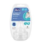 CHICCO Dudlík na láhev Perfect 5/Well-Being fyziologický střední průtok 2m+ 2 ks CHICCO Dudlík na láhev Perfect 5/Well-Being fyziologický střední průtok 2m+ 2 ks