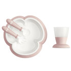 BABYBJÖRN Set jídelní dětský 4 dílný pudrově růžový BABYBJÖRN Set jídelní dětský 4 dílný pudrově růžový