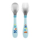 CHICCO Lžička/vidlička nerez modrá 18m+ CHICCO Lžička/vidlička nerez modrá 18m+