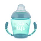 CANPOL BABIES Nevylévací hrníček se silikonovým pítkem 230 ml (6m+) Sea Life – šedý