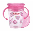 NUBY Hrnček Tritan netečúci s uškami 360°, 6 m+ ružový NUBY Hrnček Tritan netečúci s uškami 360°, 6 m+ ružový