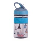 NUBY Fľaša športová 2v1 s tvrdou sklopiteľnou slamkou, 360 ml, modrá, 3+ NUBY Fľaša športová 2v1 s tvrdou sklopiteľnou slamkou, 360 ml, modrá, 3+