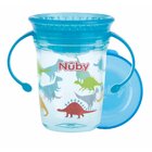 NUBY Hrnček Tritan netečúci s uškami 360°, 6 m+ modrý NUBY Hrnček Tritan netečúci s uškami 360°, 6 m+ modrý