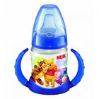 NUK Fľaštička na učenie DISNEY-Medvedík Pú s kontrolou teploty 150 ml modrá