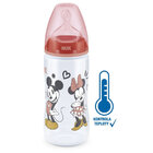 NUK FC+ láhev Mickey s kontrolou teploty, 300 ml - červená NUK FC+ láhev Mickey s kontrolou teploty, 300 ml - červená
