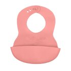 BABYONO Bryndák měkký plastový s kapsou bez BPA pink 6m+ BABYONO Bryndák měkký plastový s kapsou bez BPA pink 6m+