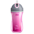 CHICCO Hrneček Sport termo s brčkem 266 ml růžový 14m+ CHICCO Hrneček Sport termo s brčkem 266 ml růžový 14m+