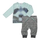 DIRKJE Set 2dílný Z-SO SOFT BE BRAVE Mint melee + dark grey melee stripe 74