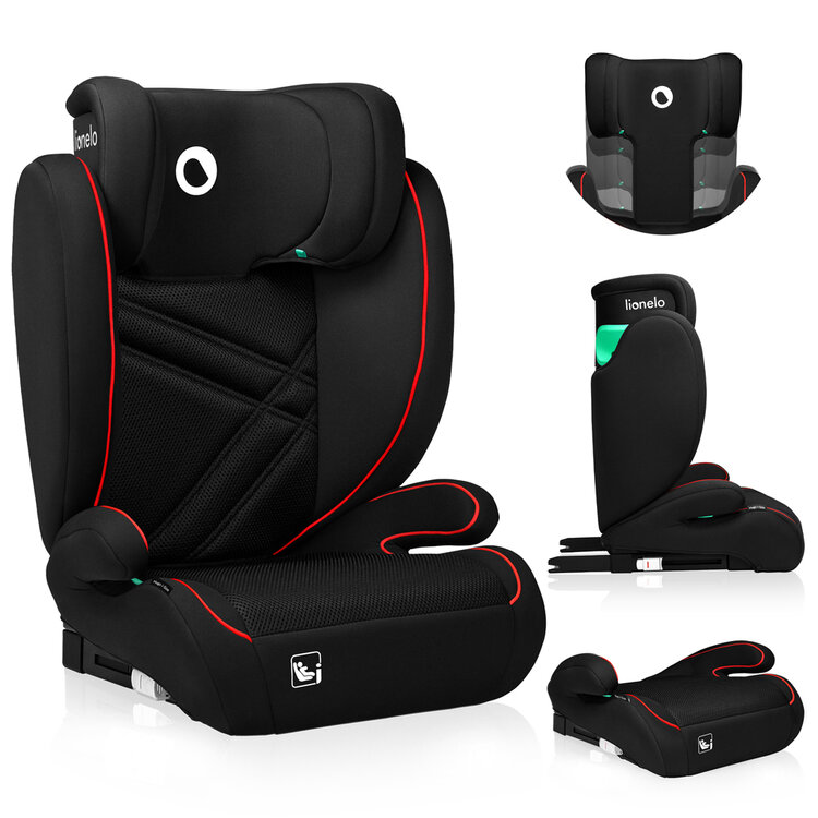 LIONELO Autosedačka Hugo i-Size (100-150 cm) Sporty Black Red