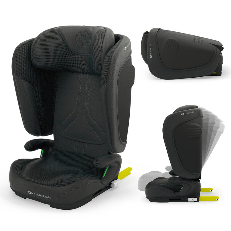 KINDERKRAFT Autosedačka skládací Unity 2 I-Size (100-150 cm) Black