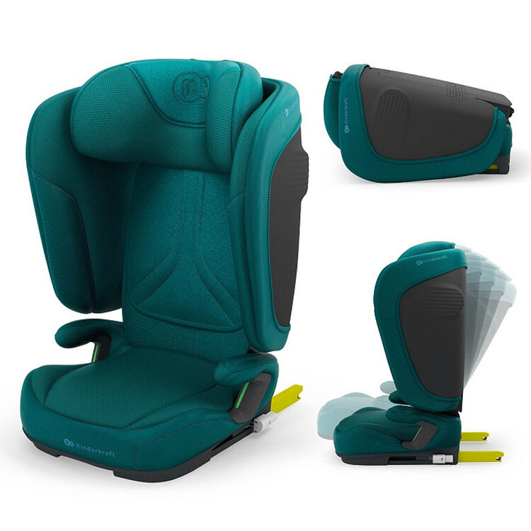 KINDERKRAFT Autosedačka skládací Unity 2 I-Size (100-150 cm) Green